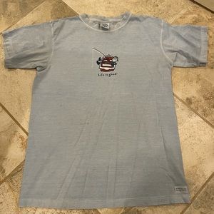 Life is good fishing tshirt